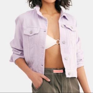 Custom Free People Lavender Rumors Denim Jacket